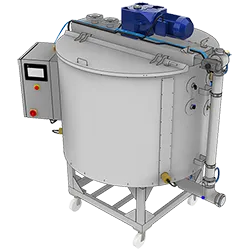 ST1000INS insulated chocolate holding tank — 1000 kg, 380 V three-phase, glass wool insulation, lobe pump, last model that melts callets / drops