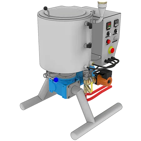 LabBM10 laboratory chocolate ball mill refiner — 15 kg batch capacity, 220 V single-phase, external cold water supply required, water-jacketed vessel with PID temperature control