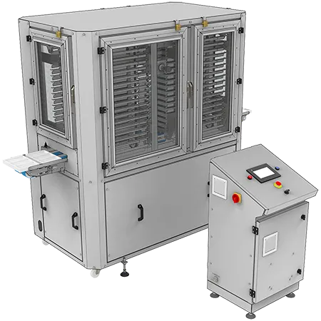 ETCTA elevator-type artisan chocolate cooling tunnel.