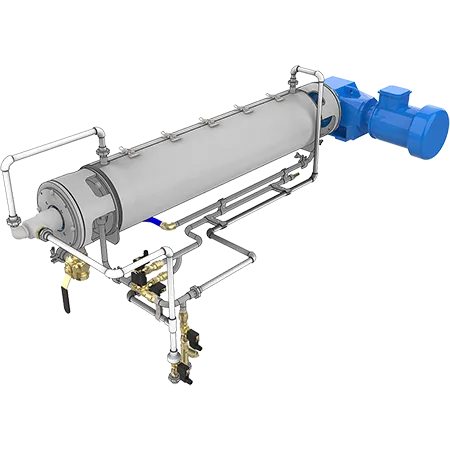 Tubo de descristalización CHE500 (intercambiador de calor de superficie rascada) para recalentar el retorno bypass de chocolate templado